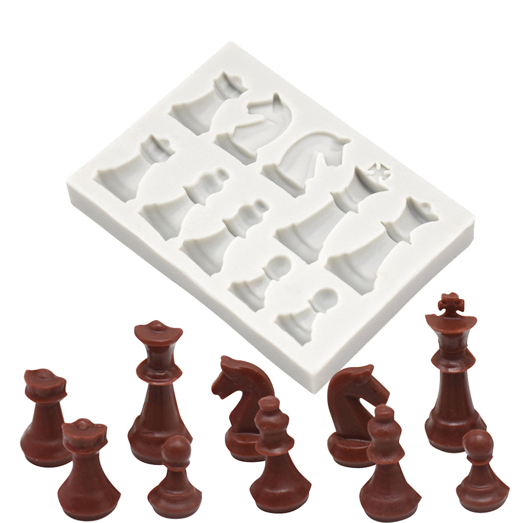 chess pieces silicone mould for cake decorating