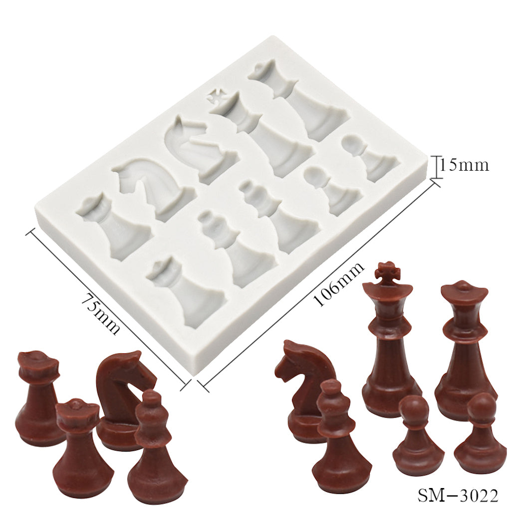 chess pieces silicone mould for cake decorating