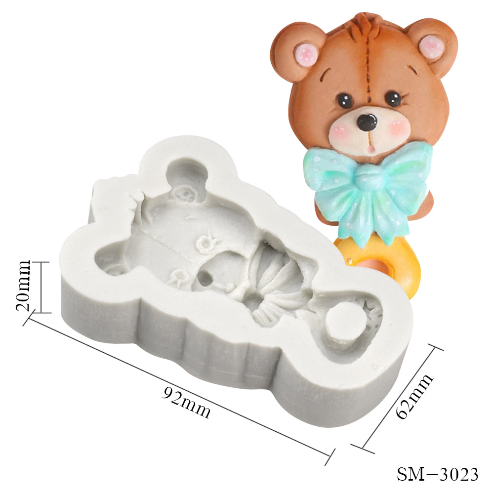 Teddy Bear Baby Pacifier Silicone Mould