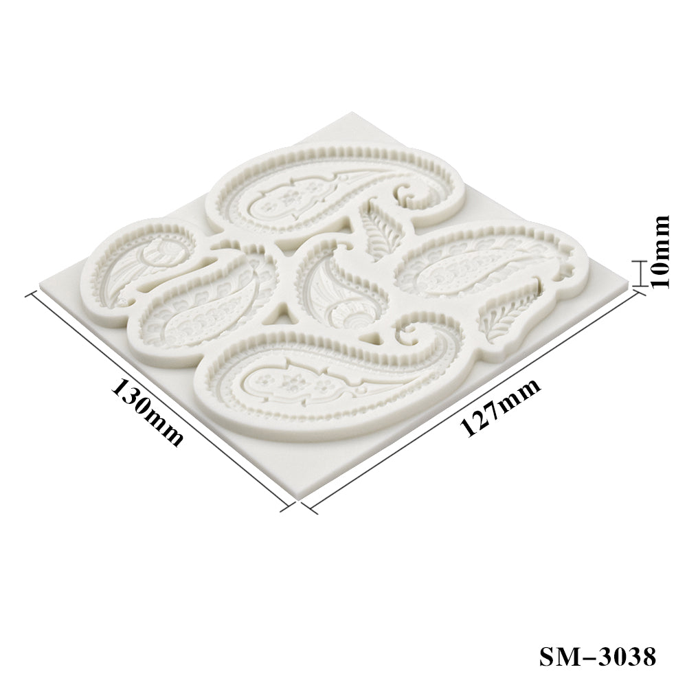 Paisley Pattern Filigree Silicone Mould