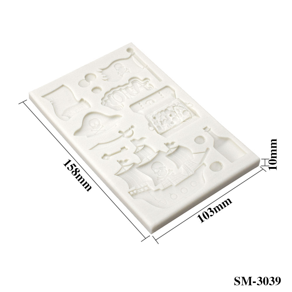 silicone mould assorted pirate ship