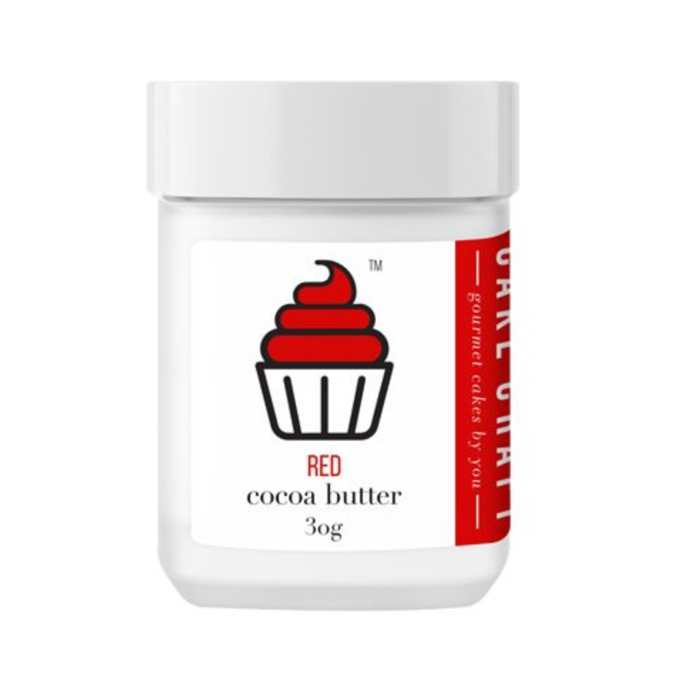 cake craft cocoa butter 30g red