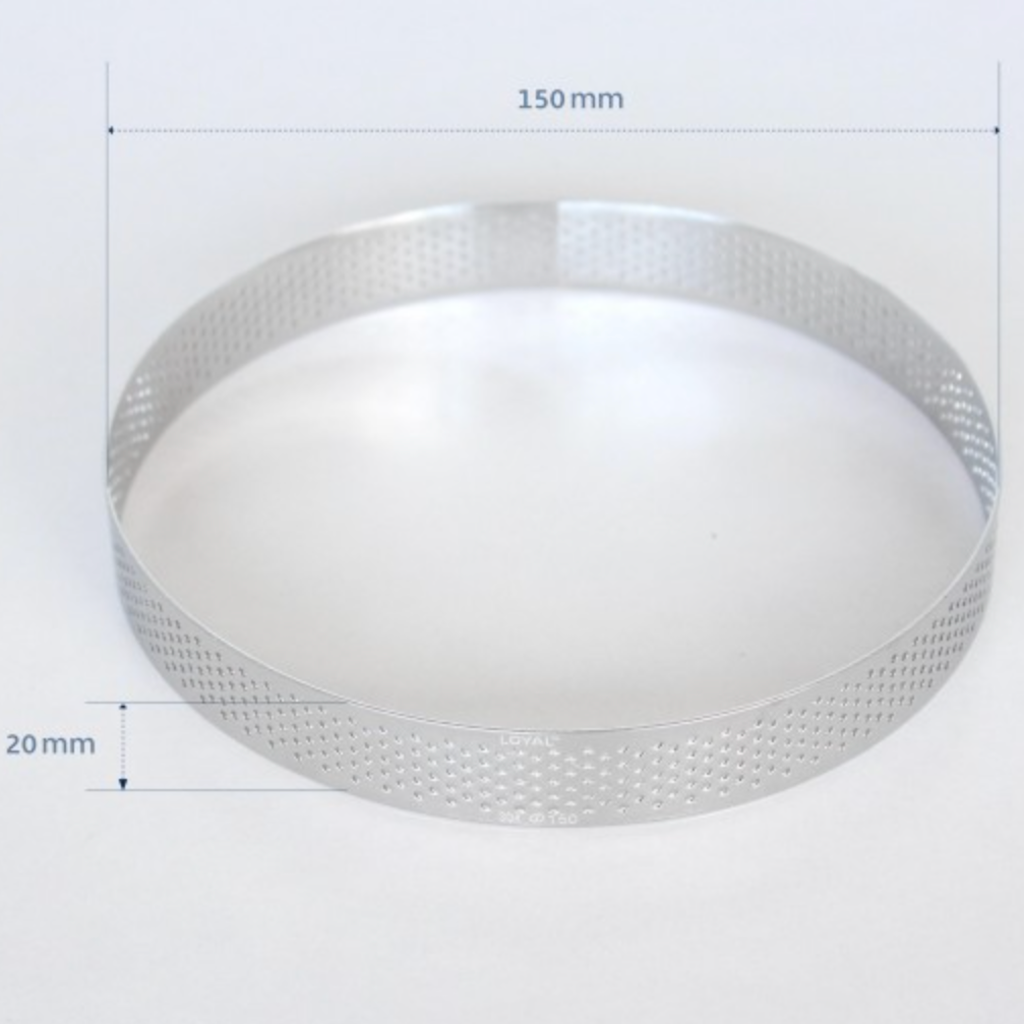 Stainless Steel Perforated Tart Ring Round 150mm