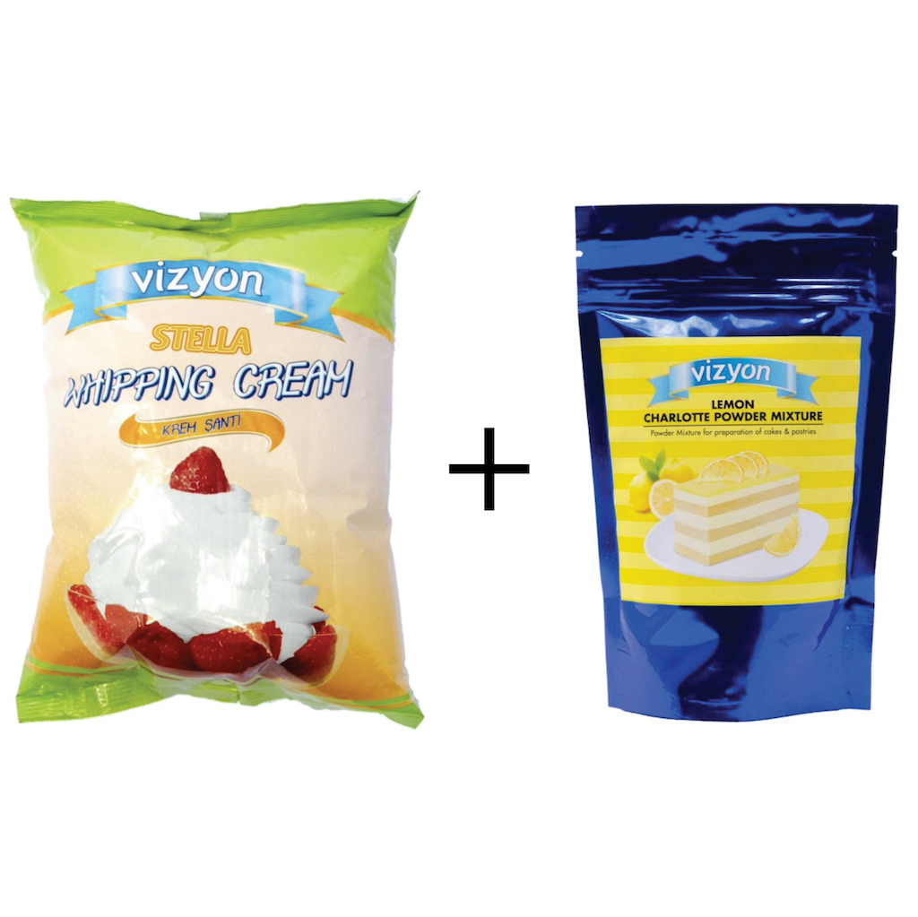 Vizyon Whipping Cream + Mousse Powder Lemon Cakers Paradise