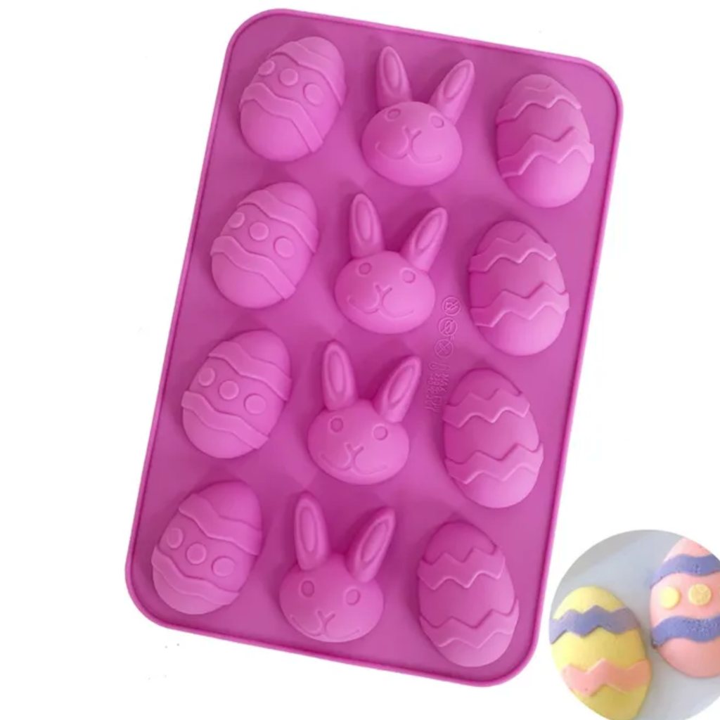 easter egg and bunny silicone mould