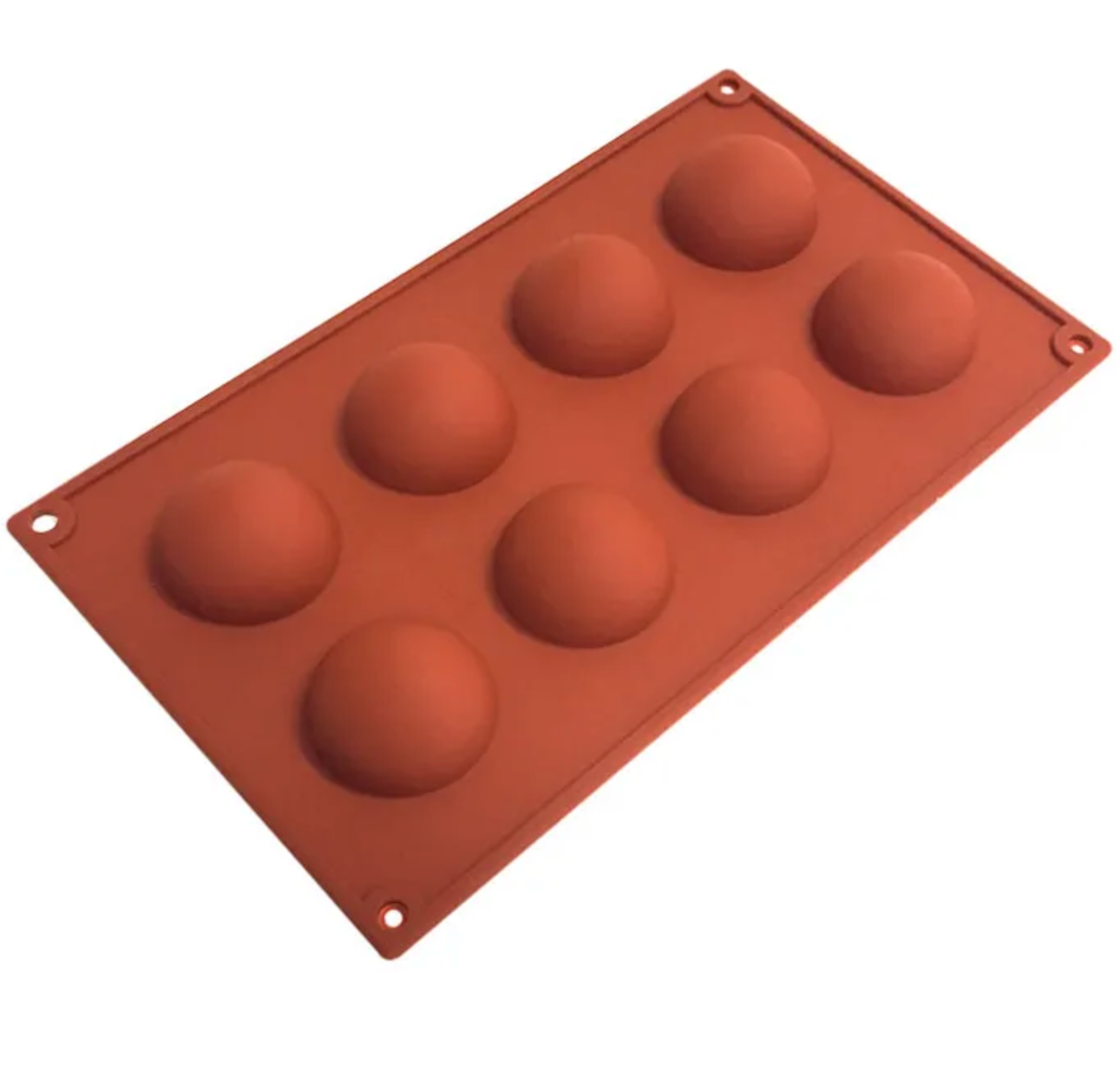 Half sphere silicone mould 8 cup