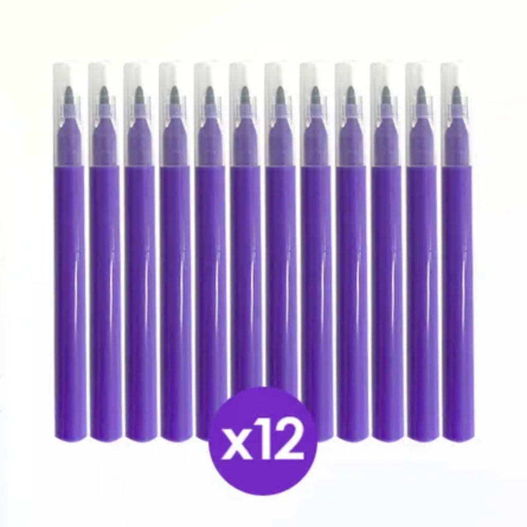 cake craft edible mini markers 12 pack purple for BYO cookies