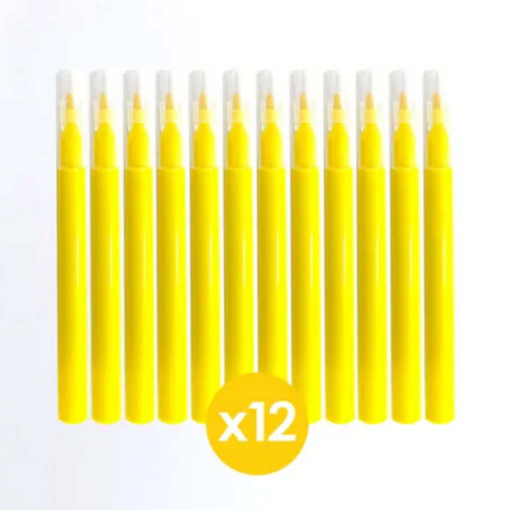 cake craft edible mini markers 12 pack yellow for BYO cookies
