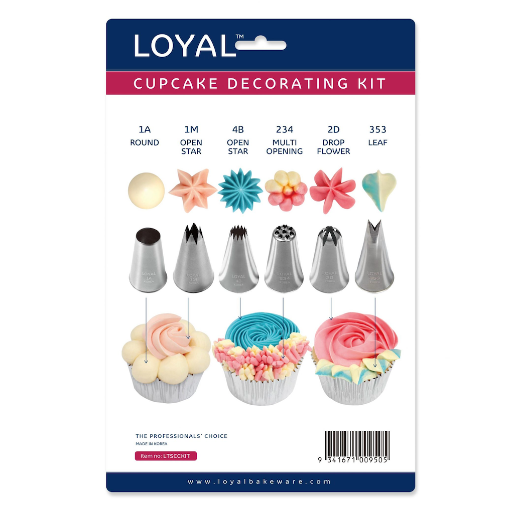 Loyal 8 Piece Stainless Steel Cupcake Decorating Kit