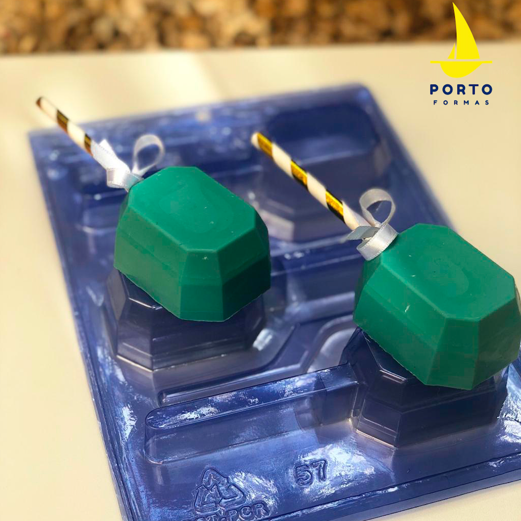 plastic chocolate mould portoforma geo popsicle gold bar