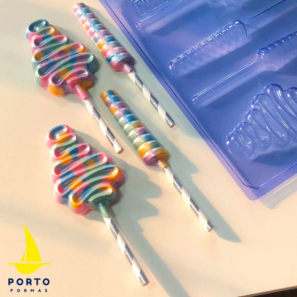 plastic chocolate mould portoforma small fancy lollipops