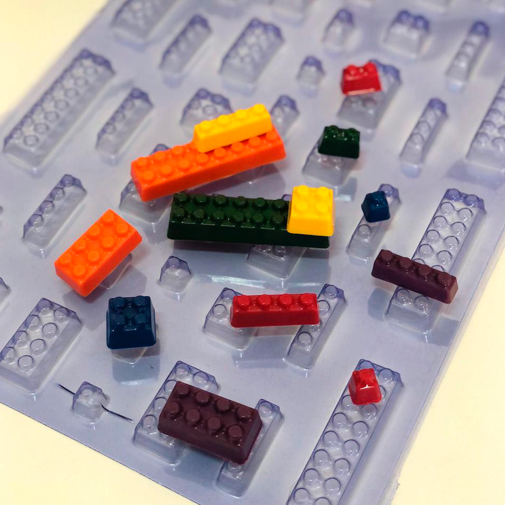 plastic chocolate mould portoforma small lego blocks