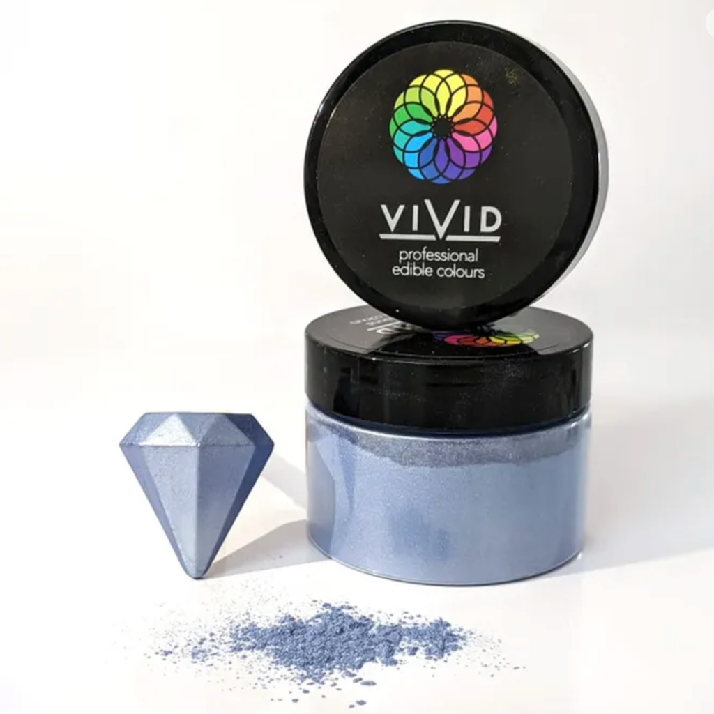 Vivid Edible Metallic Lustre Dust 50g baby blue