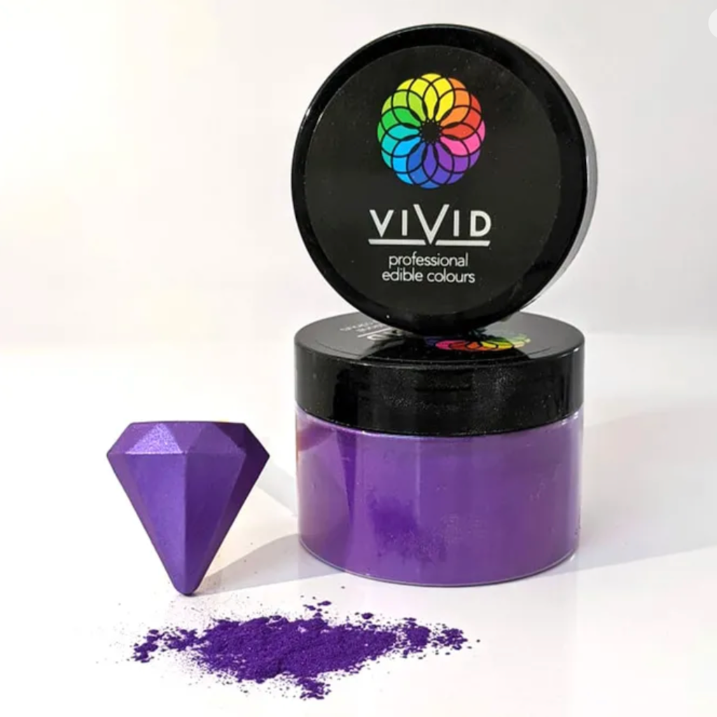 Vivid Edible Metallic Lustre Dust 50g royal purple