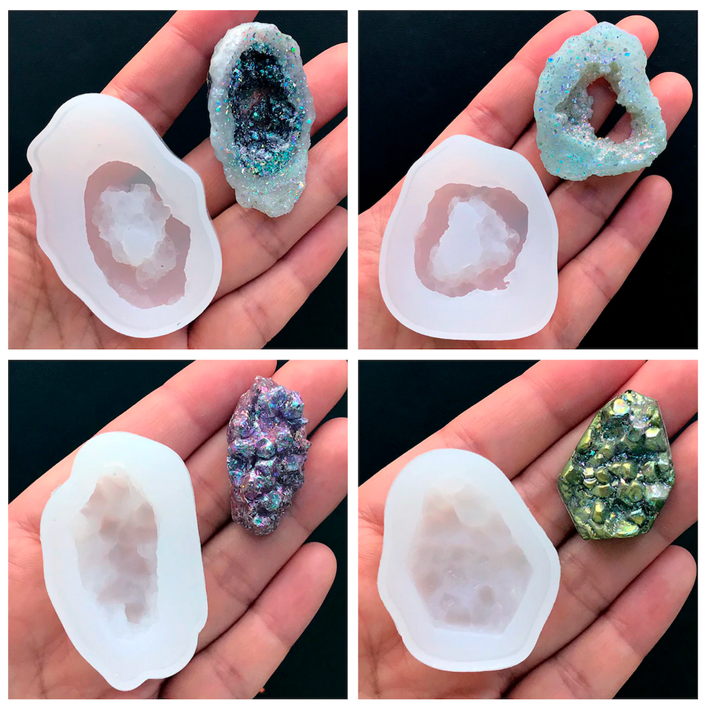 crystal geode silicone mould set