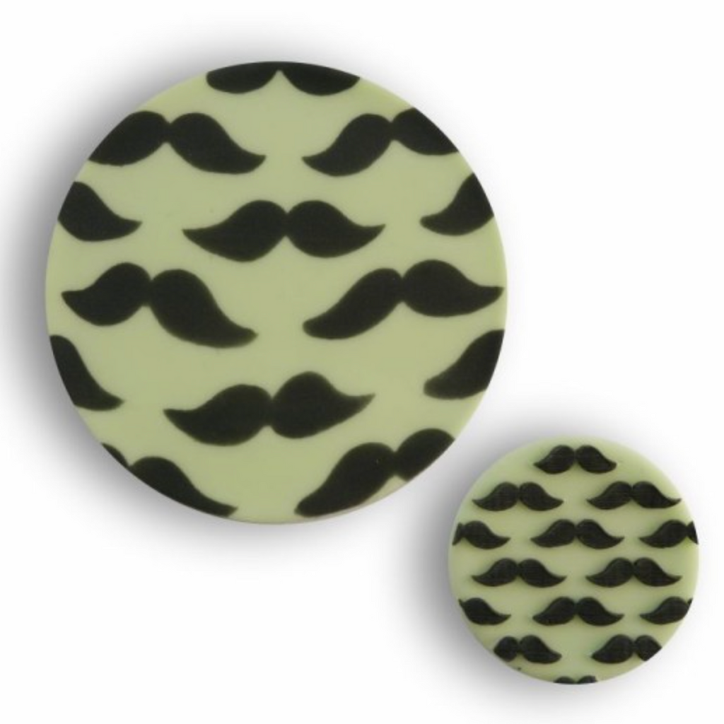 Fondant Super Stamps by Sucreglass - Little Moustaches cookie stamp