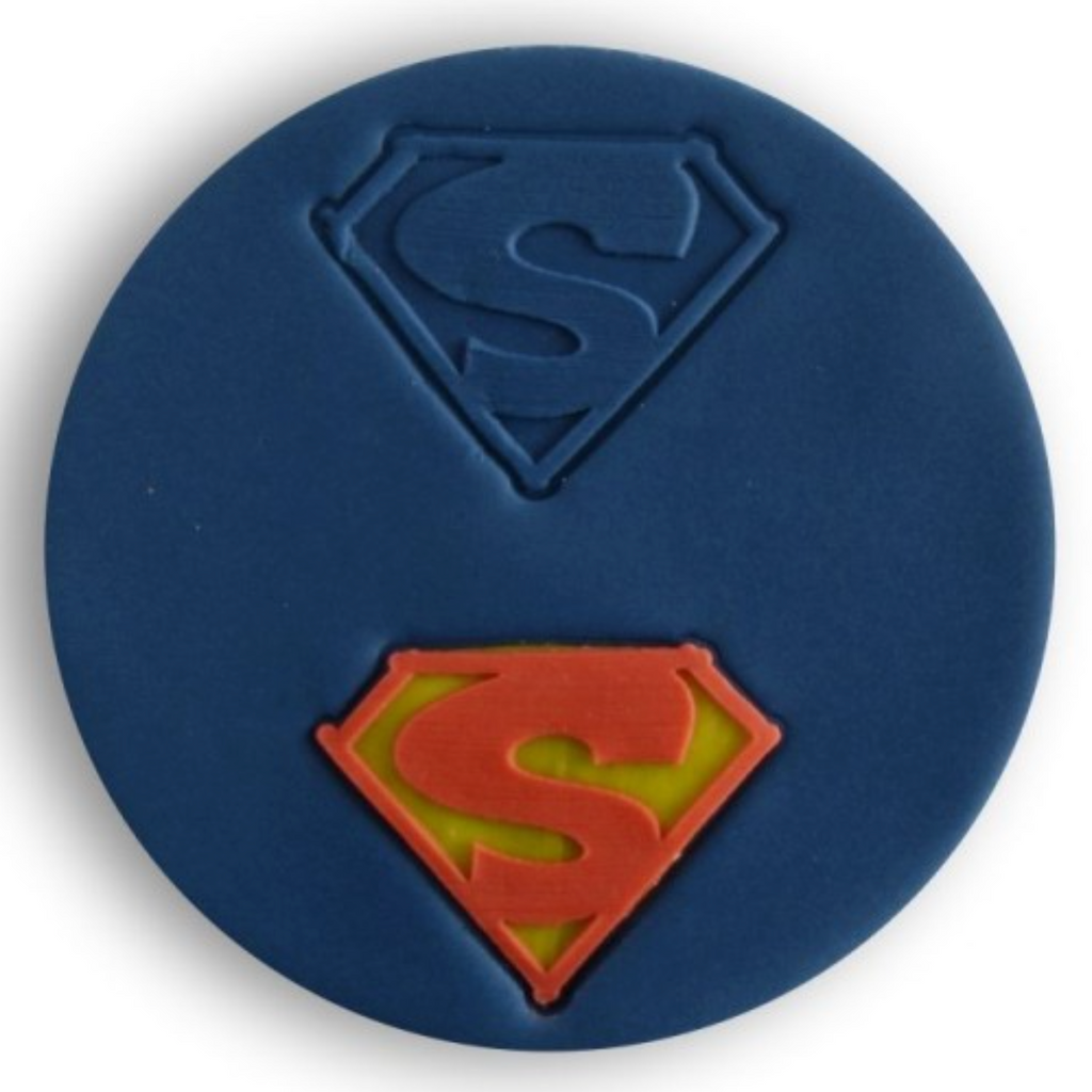 Fondant Super Stamps by Sucreglass - Superman Logo cookie stamp