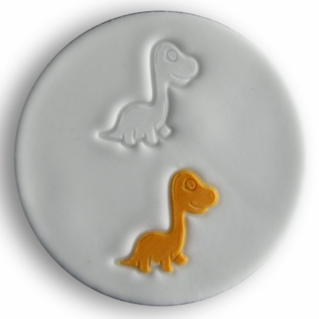 cookie stamp fondant debosser Diplodocus dinosaur kids cartoon dinosaur jurassic kids party