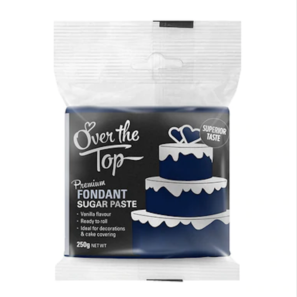 Over the Top Vanilla Flavoured Fondant 250g - Navy Blue