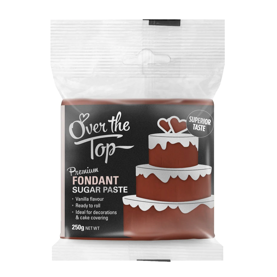 Over the Top Vanilla Flavoured Fondant 250g - Warm Brown