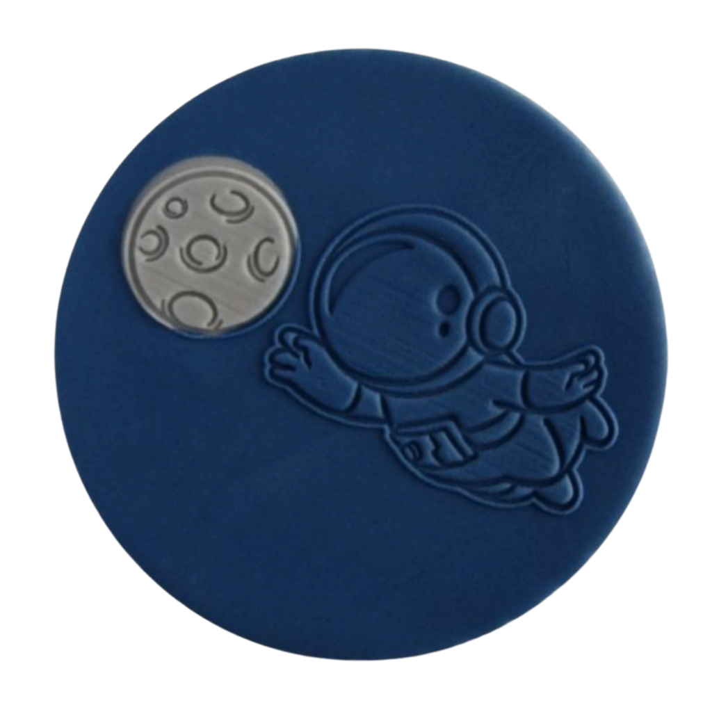 Fondant Cookie Stamp by Sucreglass - Astronaut by the Moon