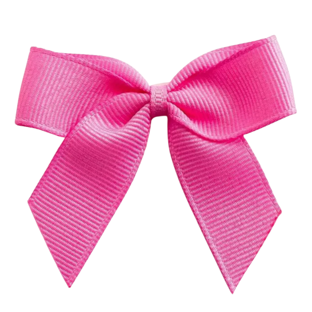 Grosgrain Cakesicle Bows 5cm 12 Pack - Hot Pink