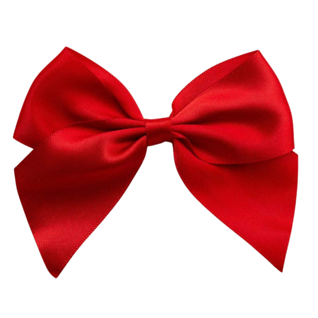 Satin Cakesicle Bows 10cm 6 Pack - Red Cakers Paradise