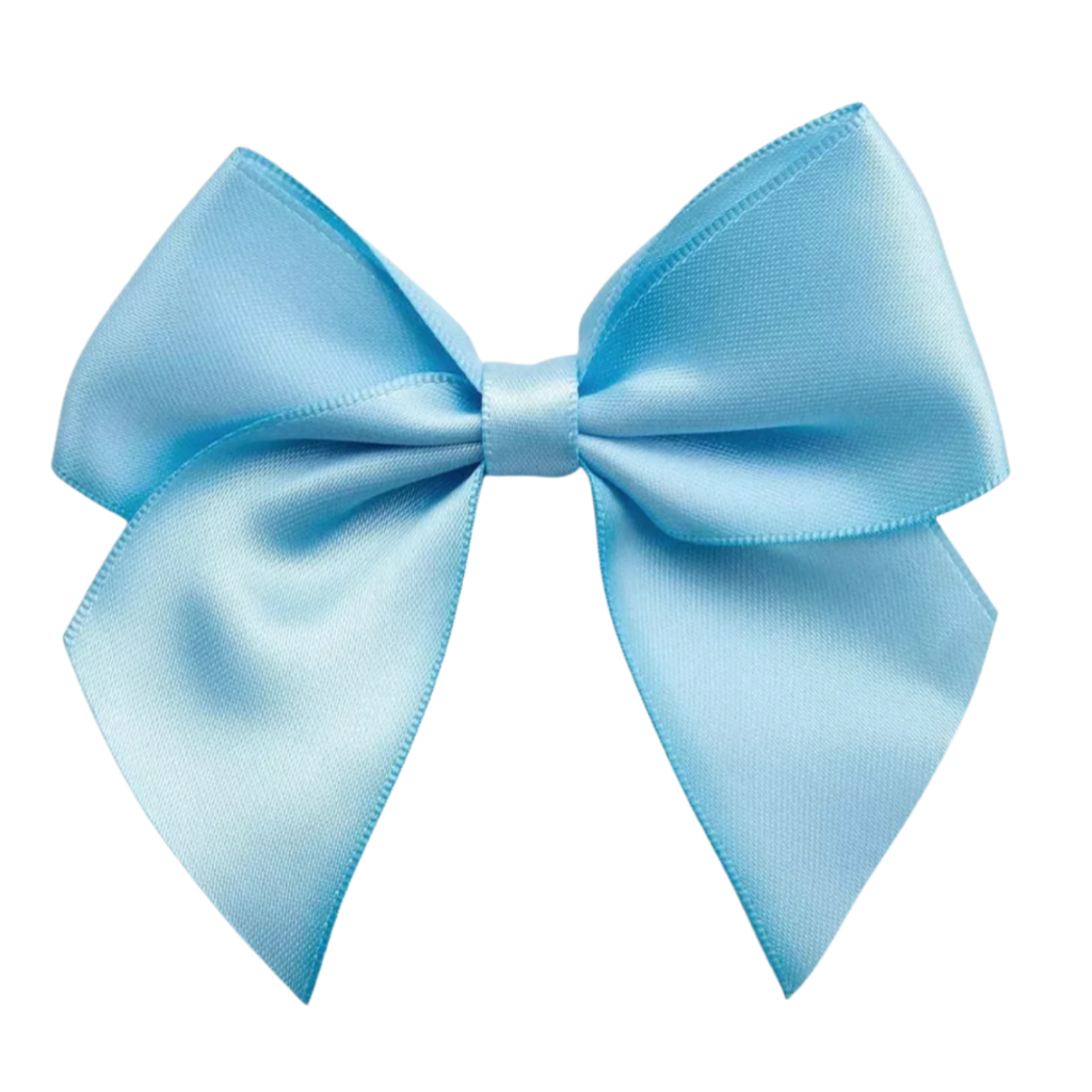 Satin Cakesicle Bows 10cm 6 Pack - Pale Blue Cakers Paradise