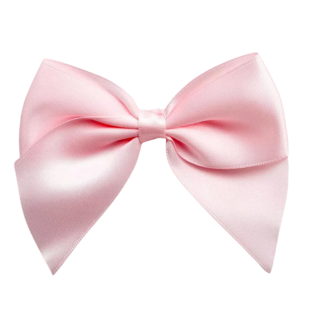 Satin Cakesicle Bows 10cm 6 Pack - Pale Pink Cakers Paradise
