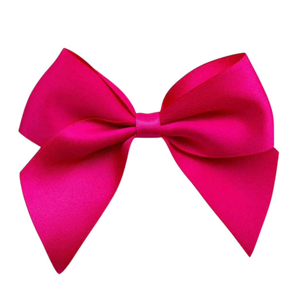 Satin Cakesicle Bows 10cm 6 Pack - Cerise Cakers Paradise