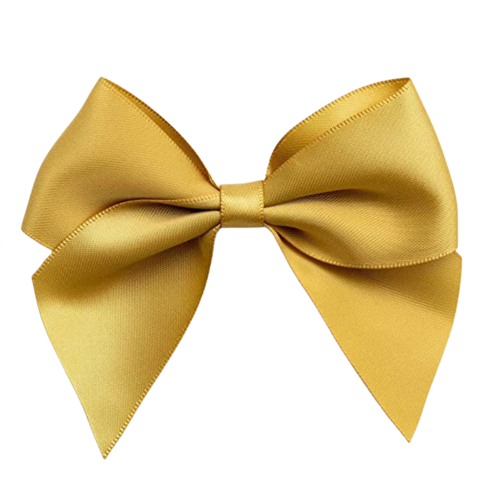 Satin Cakesicle Bows 10cm 6 Pack - Gold Cakers Paradise