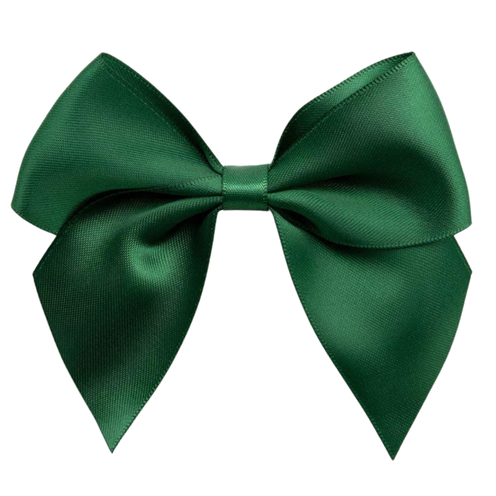 Satin Cakesicle Bows 10cm 6 Pack - Bottle Green Cakers Paradise