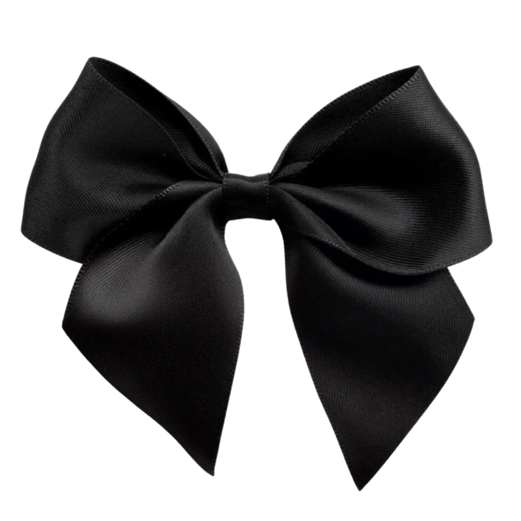 Satin Cakesicle Bows 10cm 6 Pack - Black Cakers Paradise