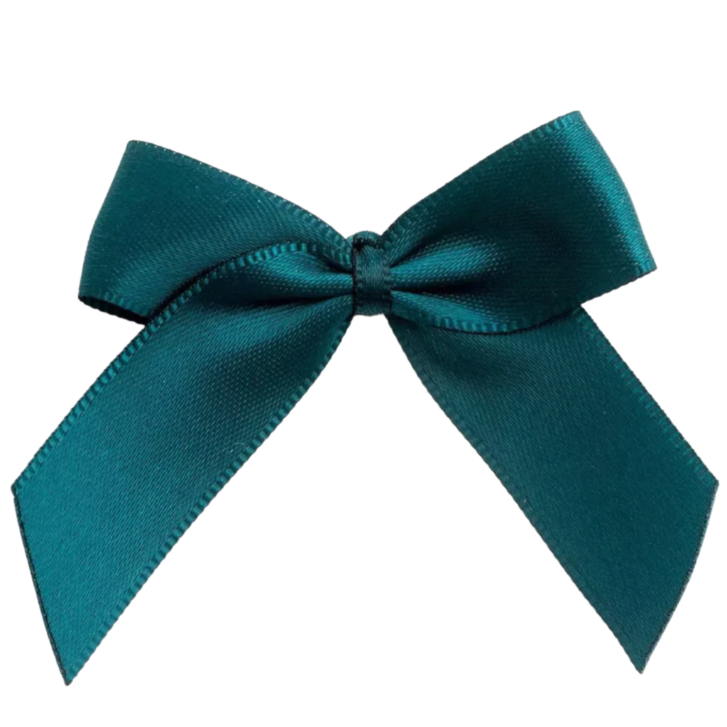 Satin Cakesicle Bows 5cm 12 Pack - Teal Cakers Paradise