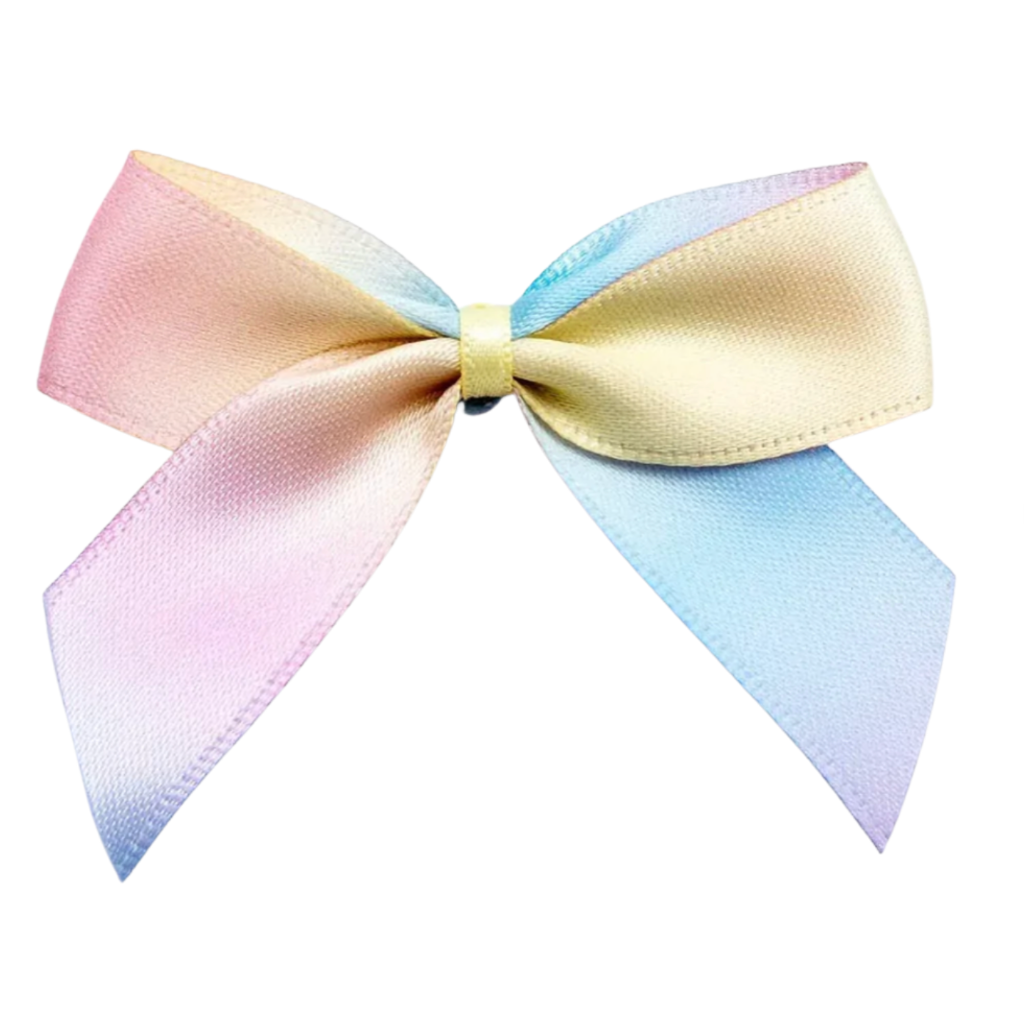 Satin Cakesicle Bows 5cm 12 Pack - Pastel Rainbow Cakers Paradise