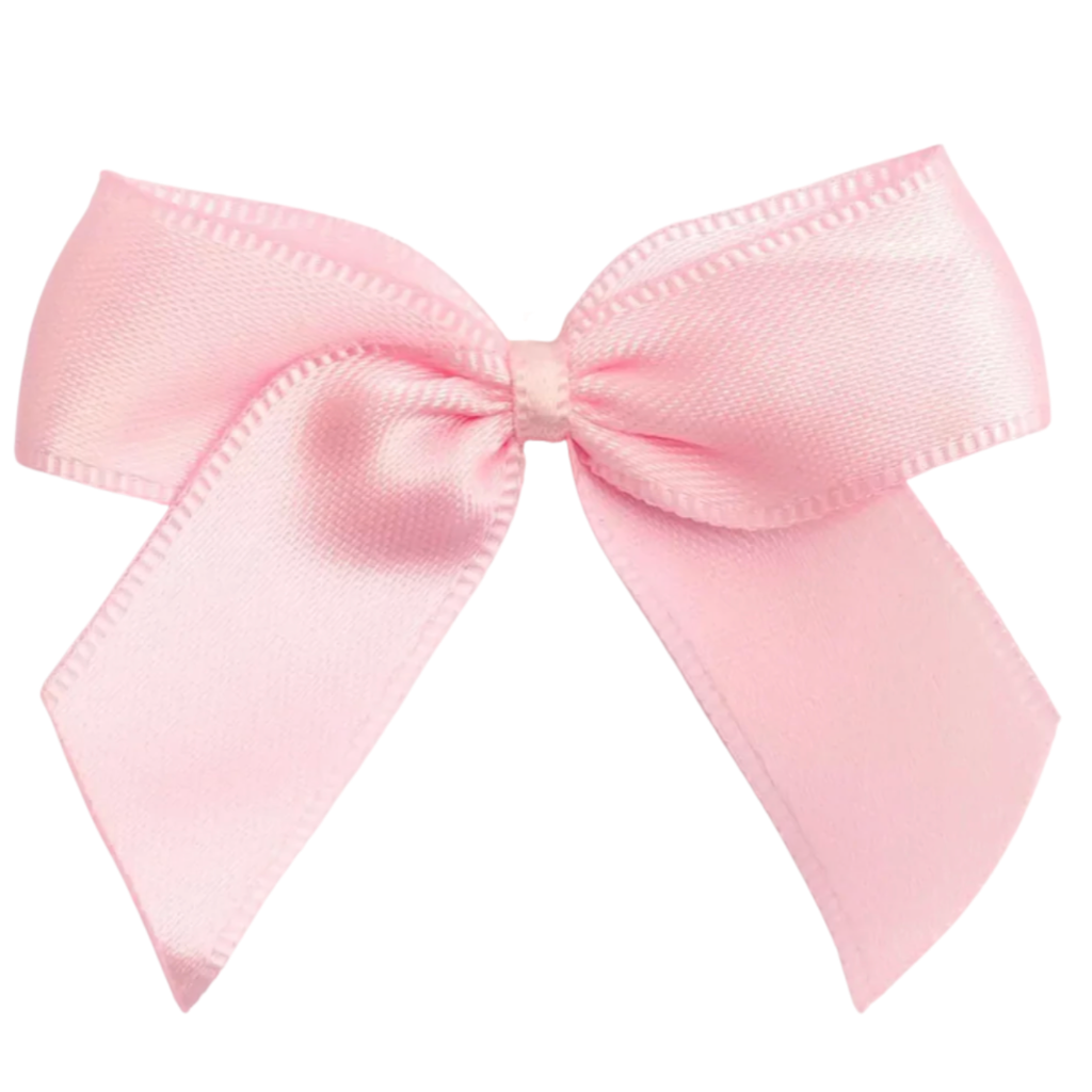 Satin Cakesicle Bows 5cm 12 Pack - Pale Pink Cakers Paradise