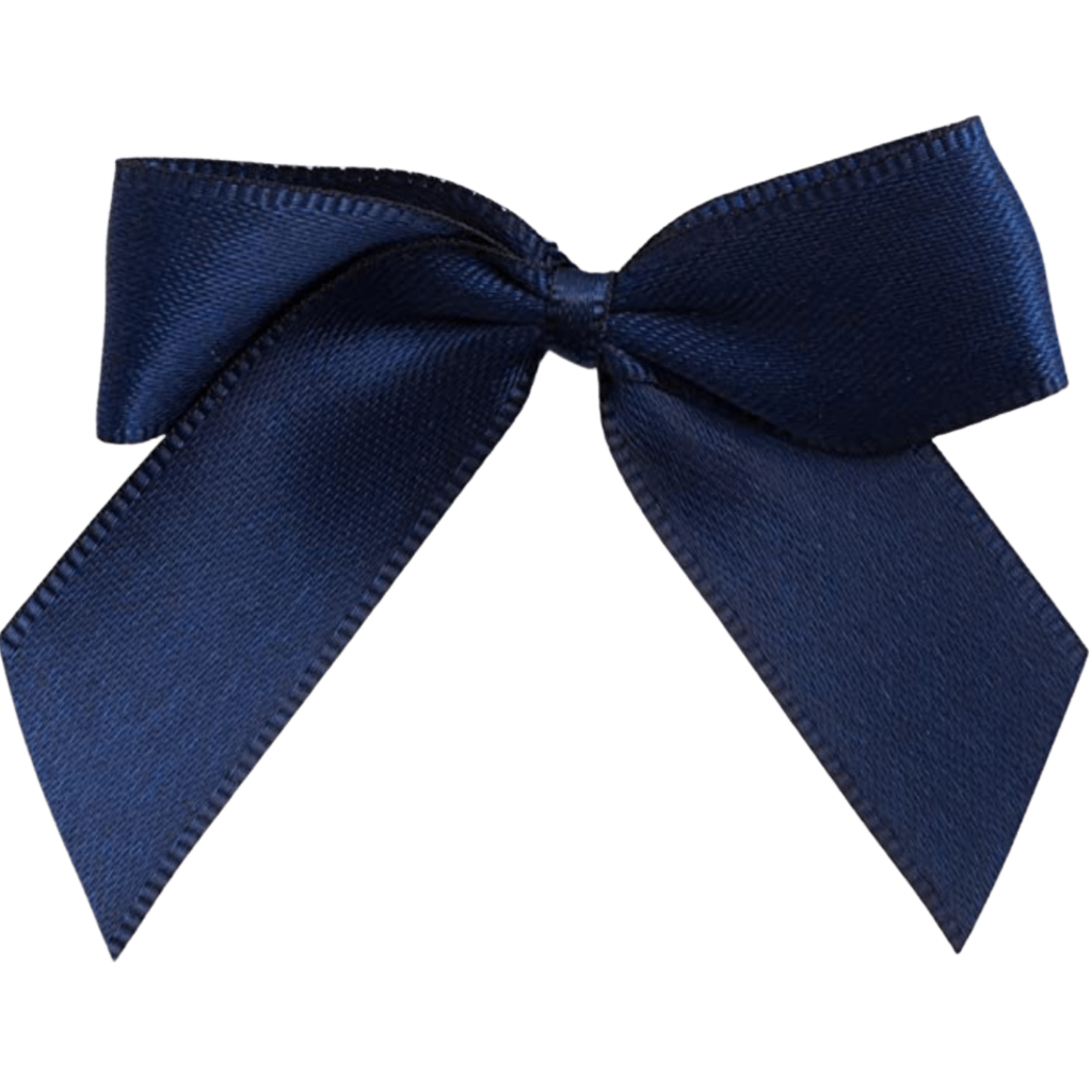 Satin Cakesicle Bows 5cm 12 Pack - Navy Cakers Paradise