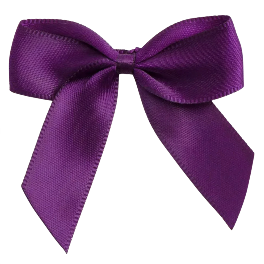 Satin Cakesicle Bows 5cm 12 Pack - Aubergine Cakers Paradise