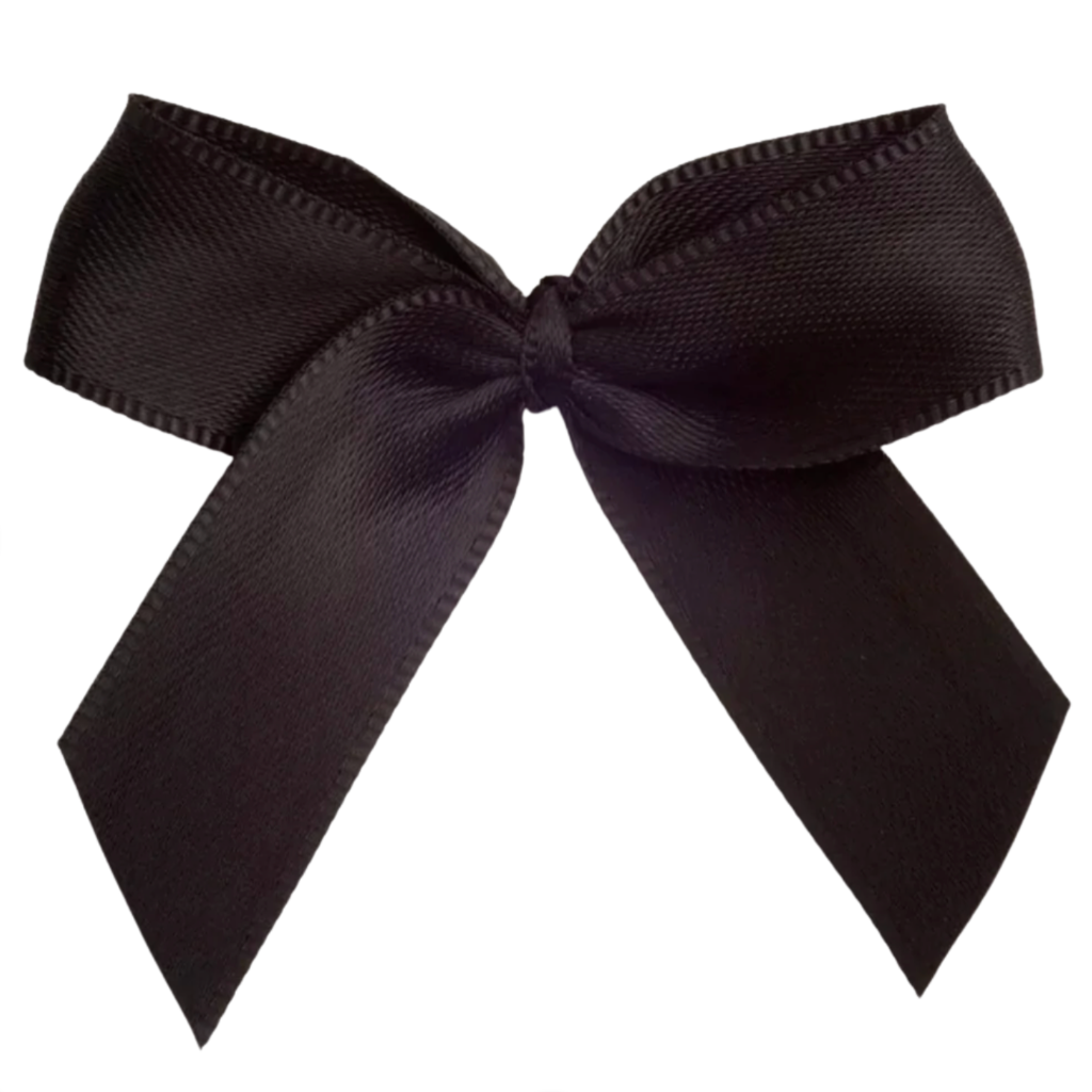Satin Cakesicle Bows 5cm 12 Pack - Black Cakers Paradise