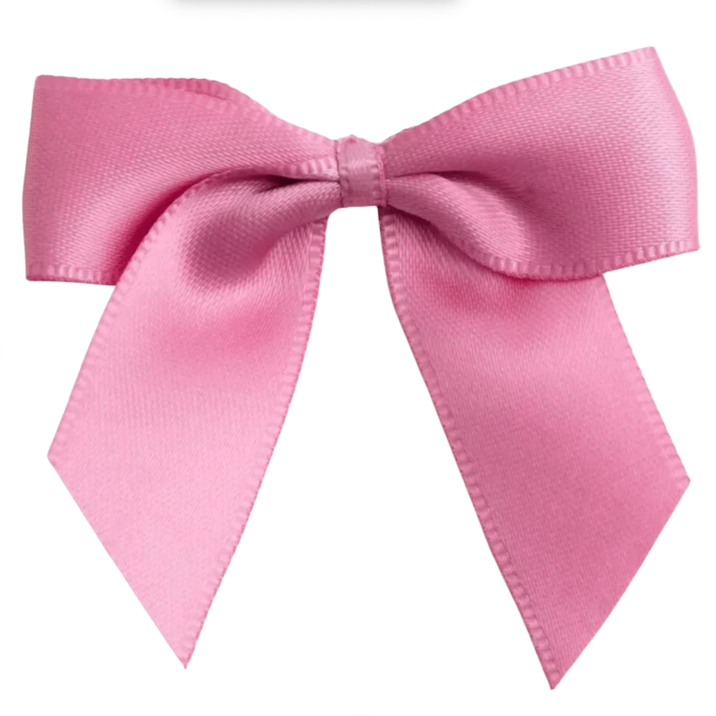 Satin Cakesicle Popsicle Bows 5cm 12 Pack - Antique Pink Cakers Paradise