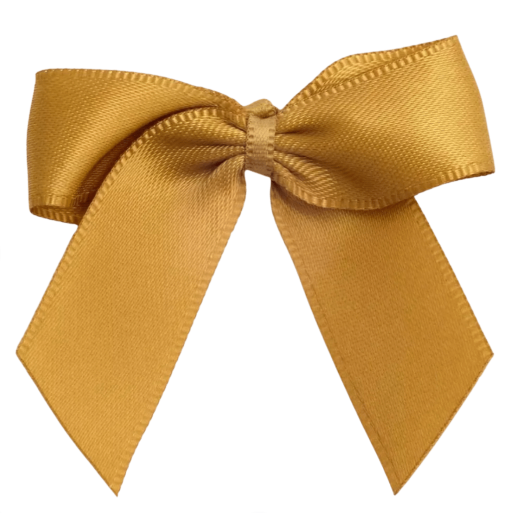 Satin Cakesicle  popsicle cake Bows 5cm 12 Pack - Antique Gold