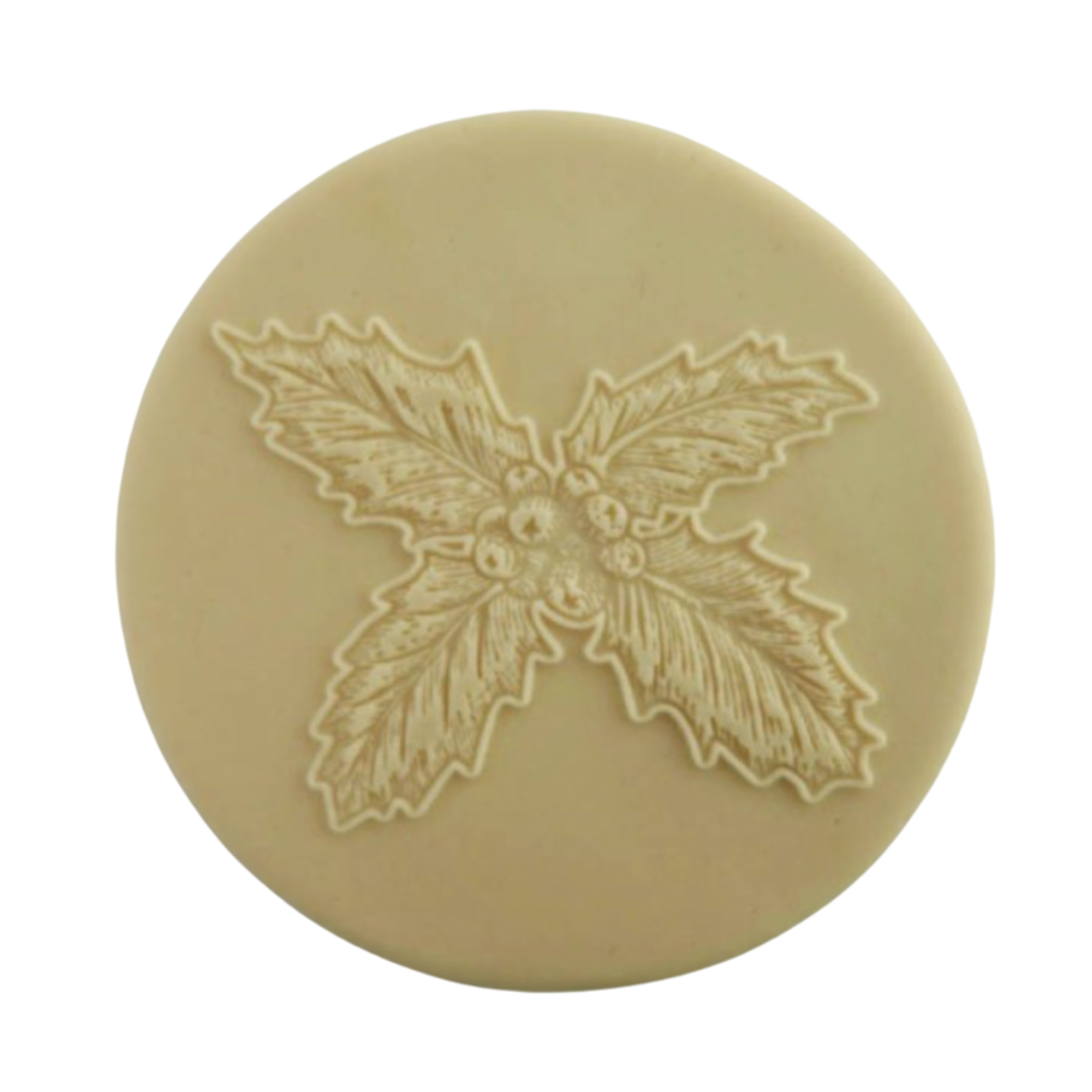 Fondant Cookie Stamp by Sucreglass - Christmas Holly