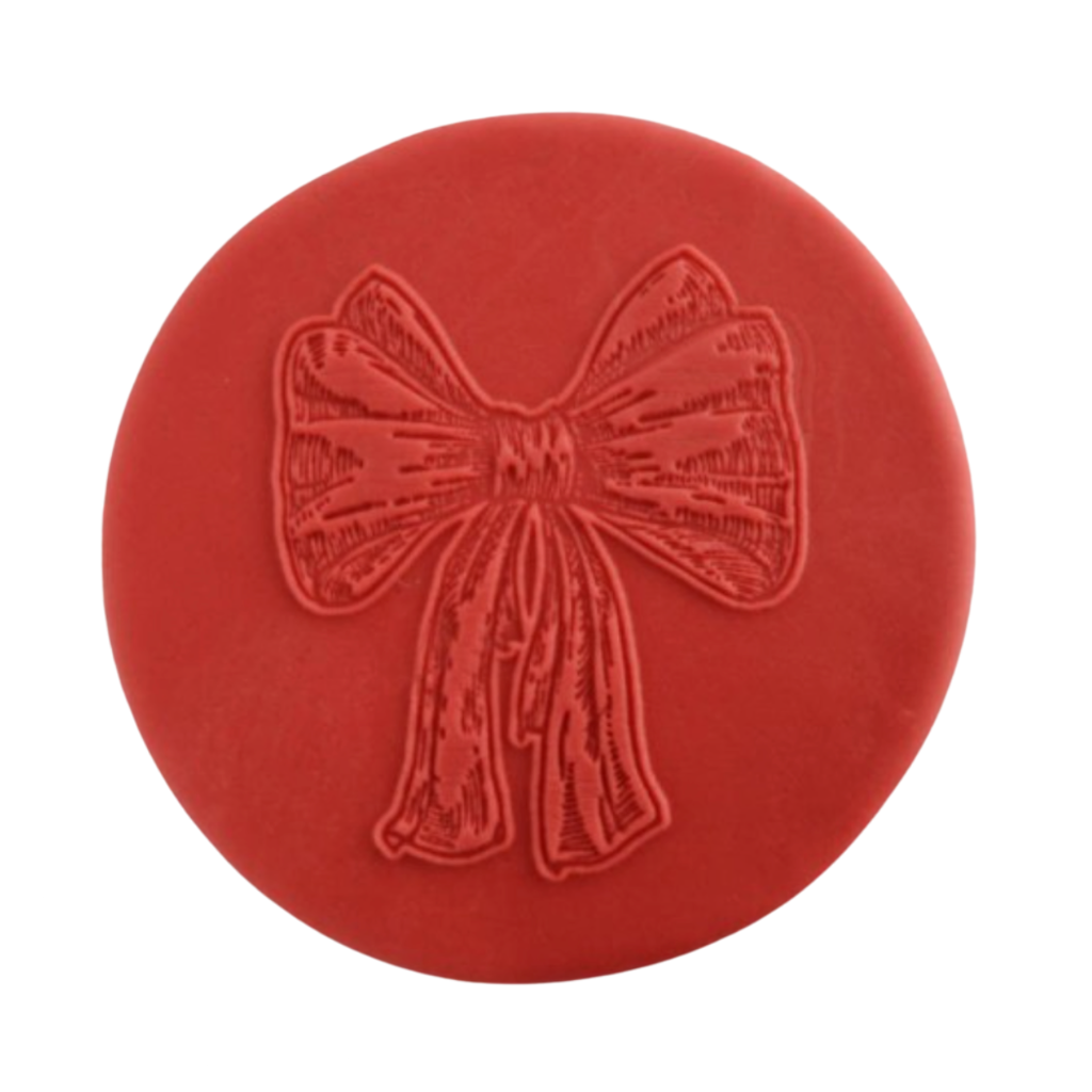Fondant Cookie Stamp by Sucreglass - Christmas Bow