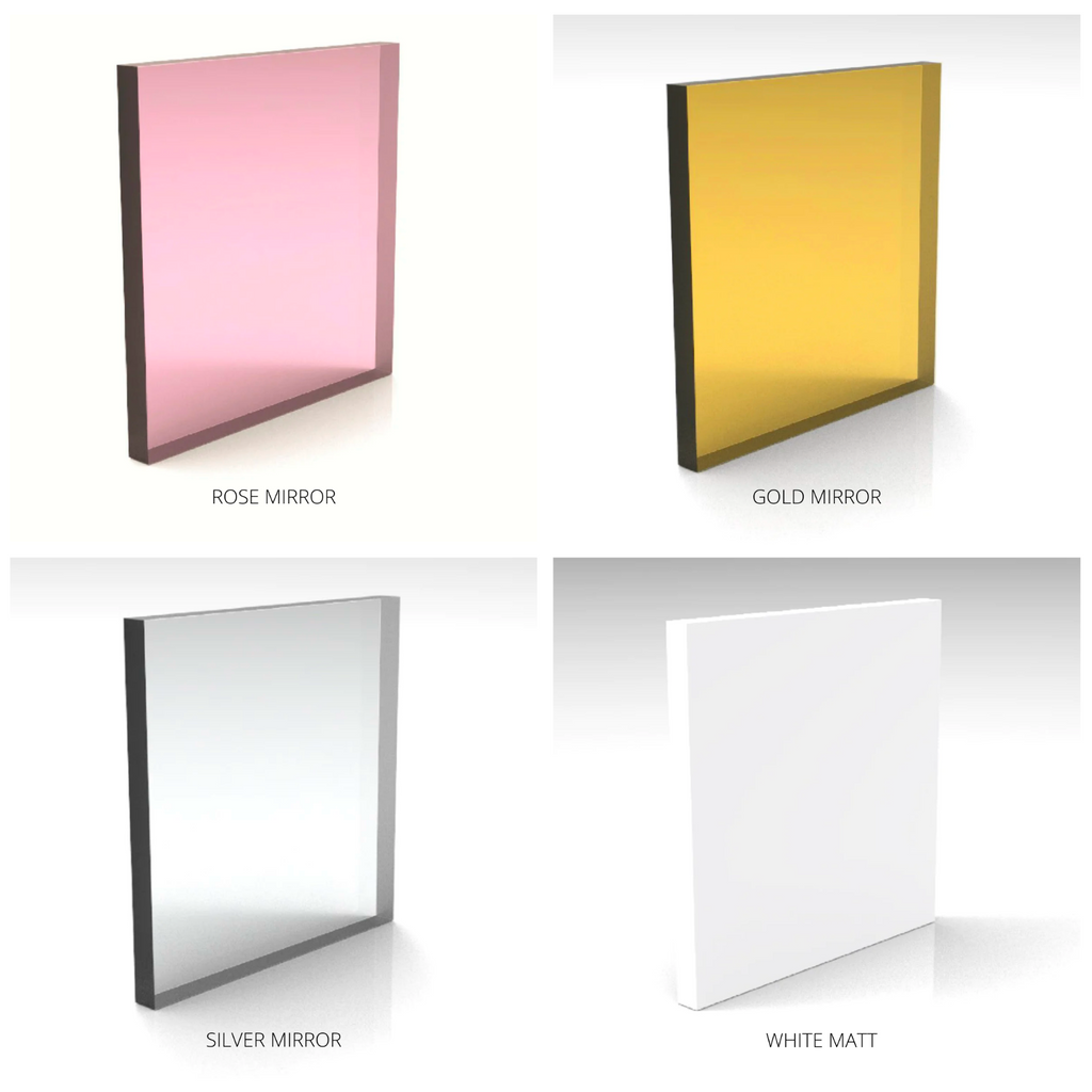 mirror acrylic colour samples Cakers Paradise