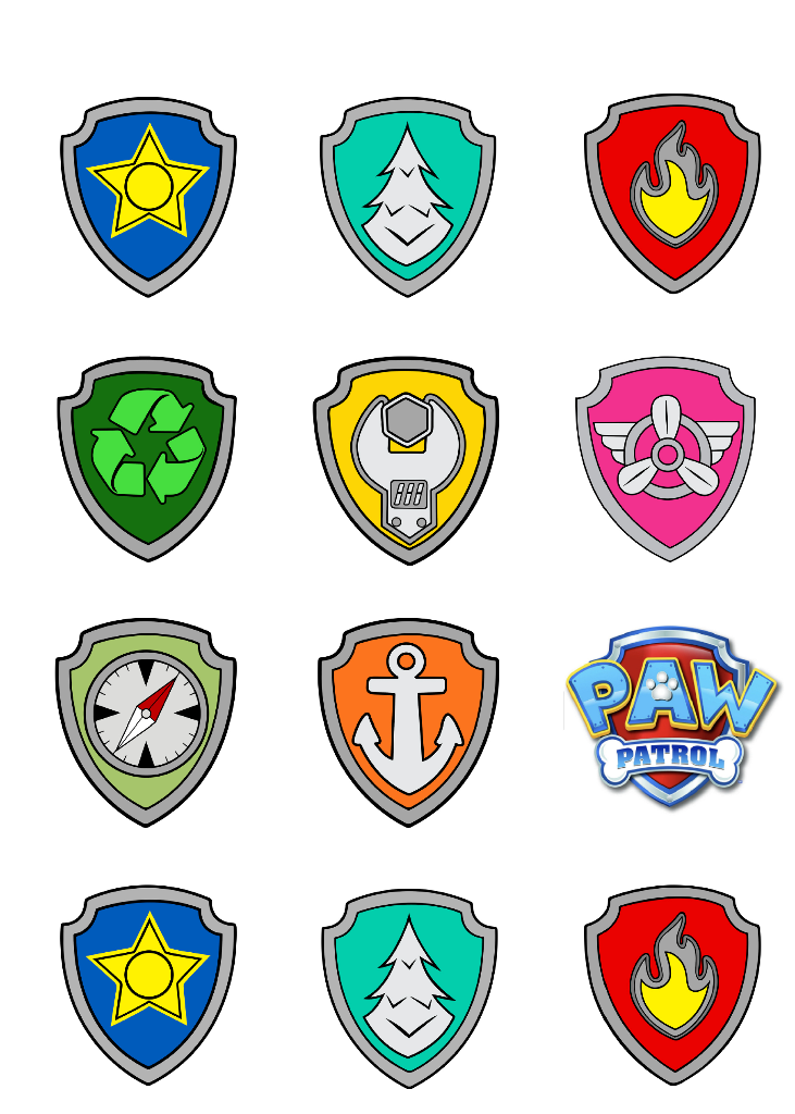 2.5" Cupcake Edible Icing Image - Paw Patrol