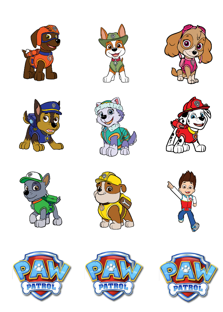 Paw patrol edible clearance print