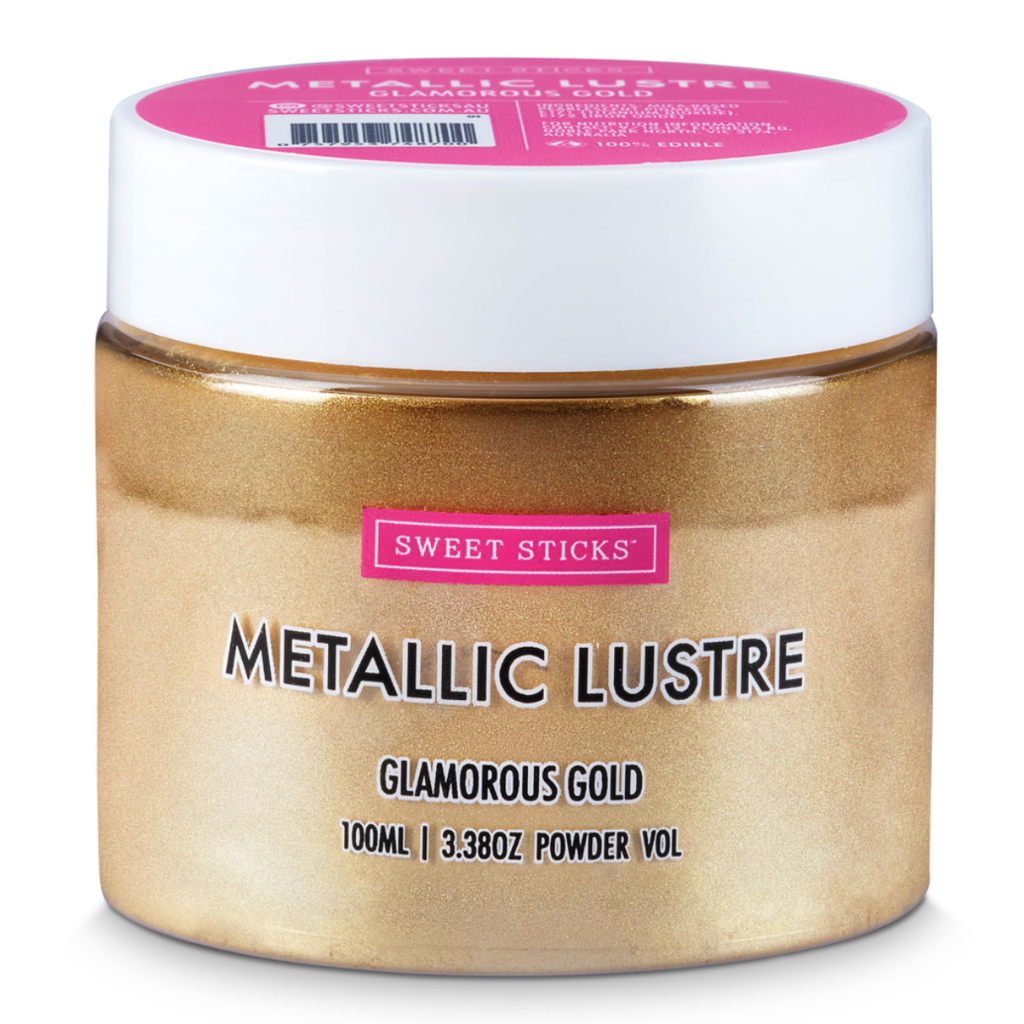 Sweet Sticks Edible Art Lustre Dust 100ml - Glamorous Gold