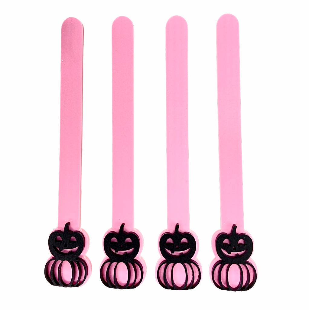 Acrylic Popsicle - Cakesicle Sticks - Halloween Pumpkin 8pc