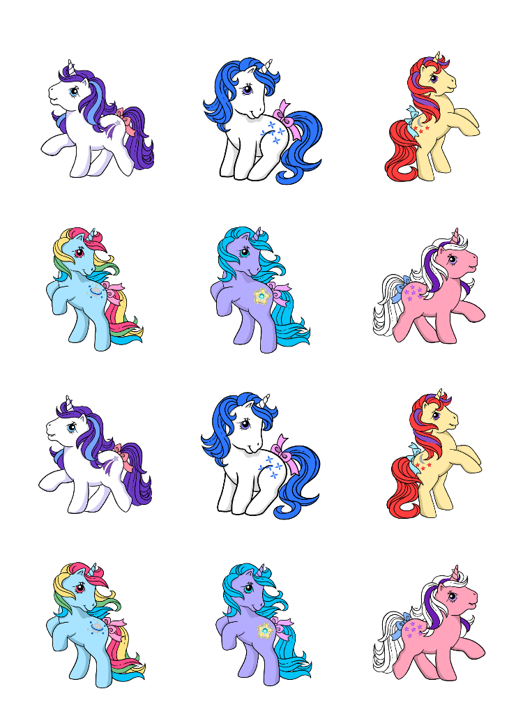 2.5" Cupcake Edible Icing Image - My Little Pony