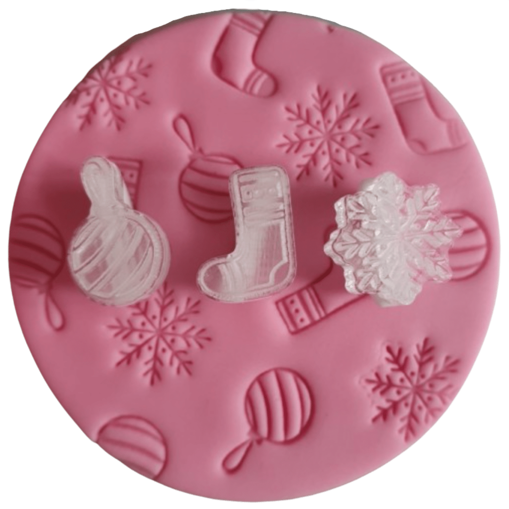 Fondant Cookie Stamp by Sucreglass - Christmas Elements